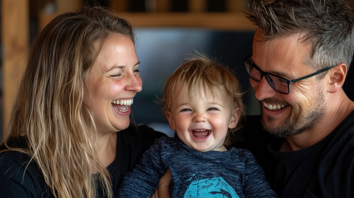 Happy New Zealand family planning their estate and protecting their children's future